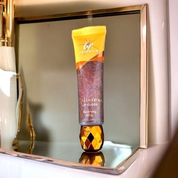 Rare Lip Gloss Bath&Body Works Liplicious Glittering BLACKBERRY BLING Lip Jewels - Picture 1 of 4